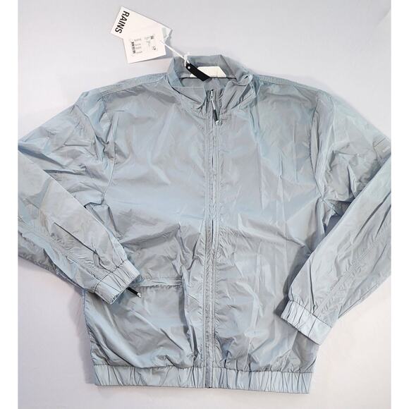 RAINS Jacket Adult Small Blue Sky Long Sleeve Zip Up Windbreaker Track Jacket - Picture 1 of 7